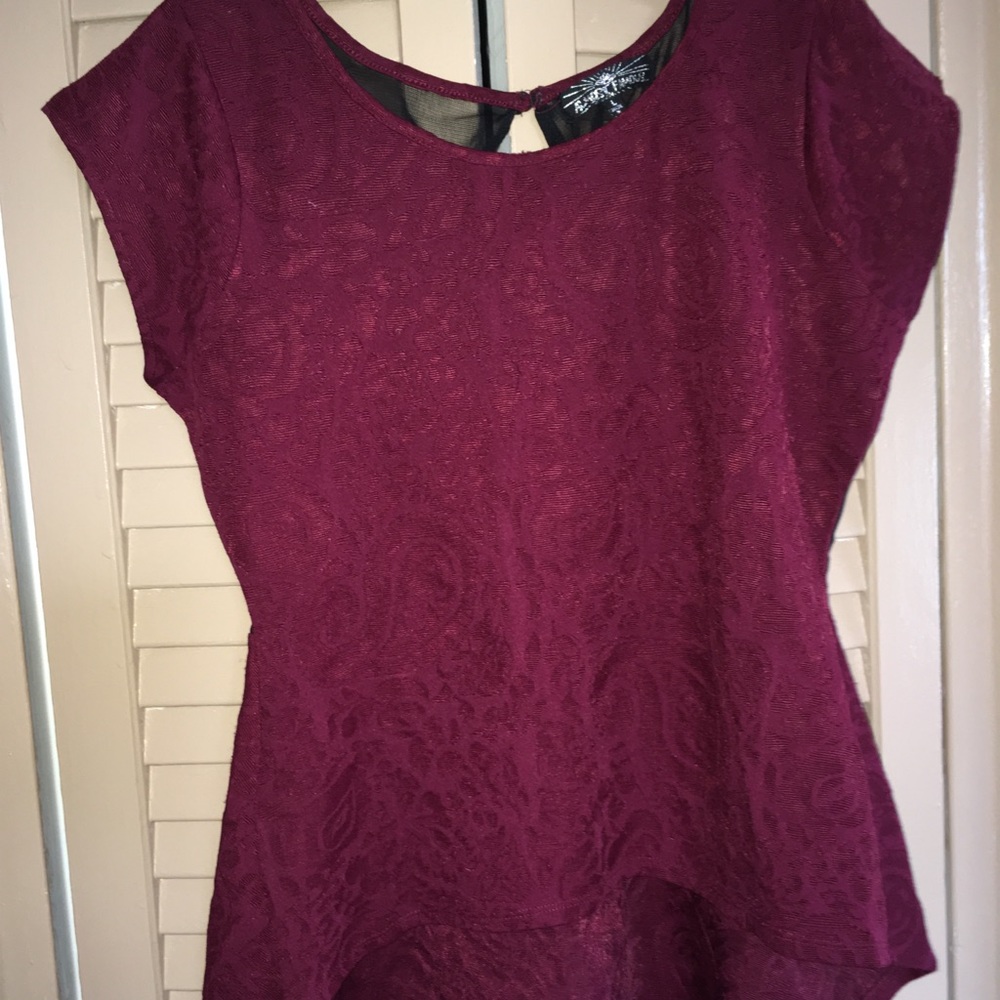 Burgundy Formal Blouse